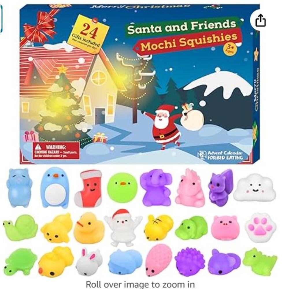 Advent Calendar, 24 Days of Mochi Animals Squishy Toys